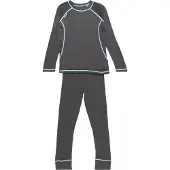 TROLLKIDS Kid's Merino Baselayer Set Intimo lana merinos Bambini (128, blu)