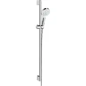 Hansgrohe HG Brausestangenset Crometta Vario Stange 90cm Eco 9 l/min weiß/verchromt