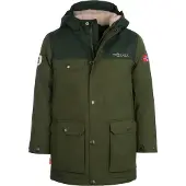 TROLLKIDS Kid's Gudvangen Jacket Parka Bambini (128, olivia/verde)