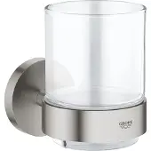 GROHE Essentials - Bicchiere con supporto, supersteel 40447DC1