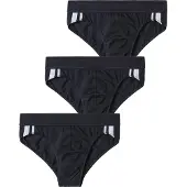 Schiesser Slip nero / bianco