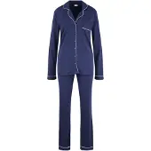 LASCANA Pigiama navy / bianco