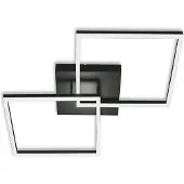 FABAS LUCE Plafoniera LED Bard 65x65 cm, 2 luci antracite