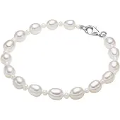 Valero Pearls Braccialetto argento / bianco perla