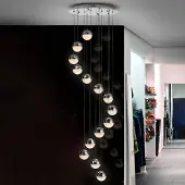 Schuller Valencia Lampada LED a sospensione Sphere 14 luci cromo app