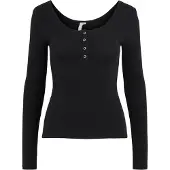 Pieces Top A Maniche Lunghe | Nero | S