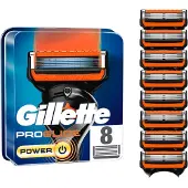 Gillette Fusion ProGlide Power Testine di Ricambio 8 pezzi — Lame di Ricambio