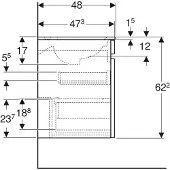 Geberit 501914JK1 Renova Plan Set MWT m. US, 1 Schubl.