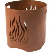 RedFire Caminetto artigianale Kiruna Acciaio marrone ruggine