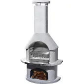 Buschbeck Barbecue da giardino camino Kreta II bianco 90073.000