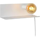 Lucide Sebo - applique di metallo bianco con mensola