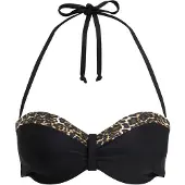 LASCANA Top per bikini 'Adele' stucco / marrone / marrone scuro / nero