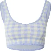 EDITED The Label Top in maglia 'Palina' blu chiaro / bianco naturale