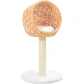 vidaXL Tiragraffi per gatti Sisal Legno di salice naturale