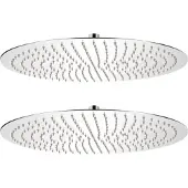 vidaXL Soffioni a pioggia 2 pz. Acciaio inox Ø 50 cm