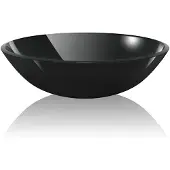 vidaXL WASHBAIN gehärtetes Glas 42 cm schwarz