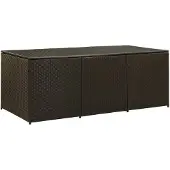 vidaXL Cassetta da giardino in Poly Rattan 180x90x75 cm Marrone