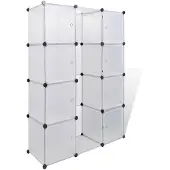 vidaXL Armadio modulare a 9 scomparti 37×115×150 cm Bianco