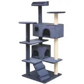 vidaXL Tiragraffi per gatti in sisal 125 cm blu scuro