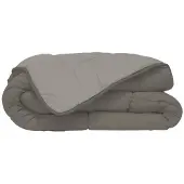 Poyet Motte Patura CALGARY, microfibra 400g/m, taupe & lin, 240x260cm