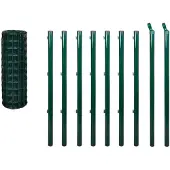 vidaXL Eurofence acciaio 10x1,0 m verde