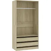 vidaXL Armadio rovere Sonoma 100x50x200 cm materiale a base di legno