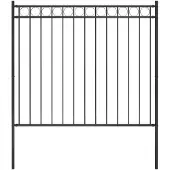 vidaXL Gartenzaun 1,7x1,5 m Stahlschwarz