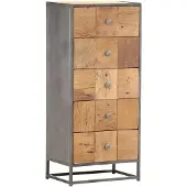 vidaXL Credenza con cassetti 45x30x100 cm in legno massiccio antico