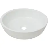 vidaXL Lavabo rotondo in Vetroceramica bianca 42 x 12 cm