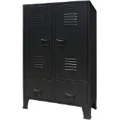 vidaXL Armadio in metallo stile industriale 67x35x107 cm nero