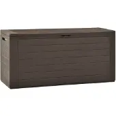 vidaXL Cassetta da giardino marrone 116x44x55 cm