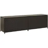 vidaXL Cassetta da giardino in Poly Rattan 200x50x60 cm Marrone