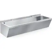 CombiSteel Lavabo con accessori e alzatina in acciaio inox 1200x425x165mm