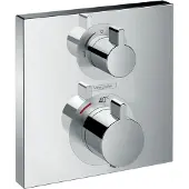Hansgrohe HG Fertigset Thermostat Ecostat Square für 1 Verbraucher verchromt