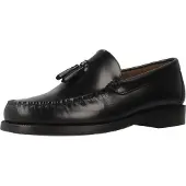 Sebago mocassini da uomo in pelle lucida con nappina frontale neri