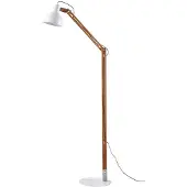 LINDBY Lampada da terra Shivanja, in legno, regolabile, 146 cm, E27