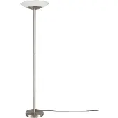 LINDBY Piantana LED Ragna, nichel, metallo, dimmerabile