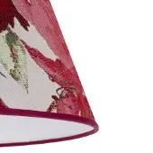 Duolla Paralume Sofia, altezza 21 cm, motivo floreale rosso