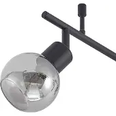 LINDBY Eridia faretto soffitto nero 6 luci, lungo