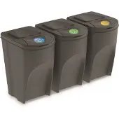 Prosperplast Bidone Della Raccolta Differenziata Sortibox 105l 3 Unità