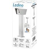 Ledino Colonna con prese Connect L2 con 2 prese, acciaio inox