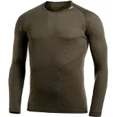 Woolpower Lite Crewneck Intimo lana merinos (XXL, olivia/marrone)