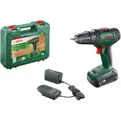 Bosch cordless drill driver - UniversalDrill 18V 40Nm + 1 x 1.5 Ah battery. 1 charger. 1 double screwdriver bit and case