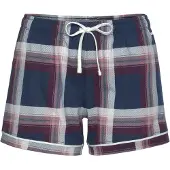 s.Oliver Pantaloncini da pigiama blu notte / borgogna / offwhite
