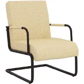 vidaXL Sedia a sbalzo in Pelle finta crema