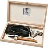 Claude Dozorme Laguiole set da ostriche, olivo