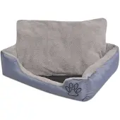 vidaXL Letto per cani con cuscino imbottito taglia S Grigio