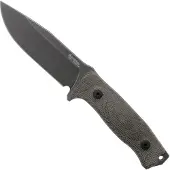 Lionsteel M5B Sleipner Black, Green Canvas Micarta coltello da sopravvivenza