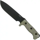 Lionsteel Coltello da sopravvivenza M7 Green Canvas Micarta, black blade