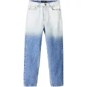 Desigual , Jeans dritti cropped sfumati, Cotone, Blu, 34